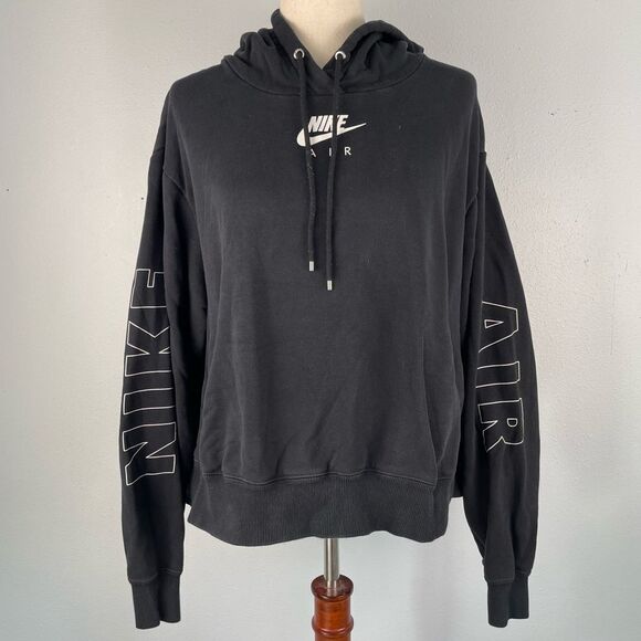 Nike Black Hoodie with White Logo Size 2X EUC - Picture 1 of 6